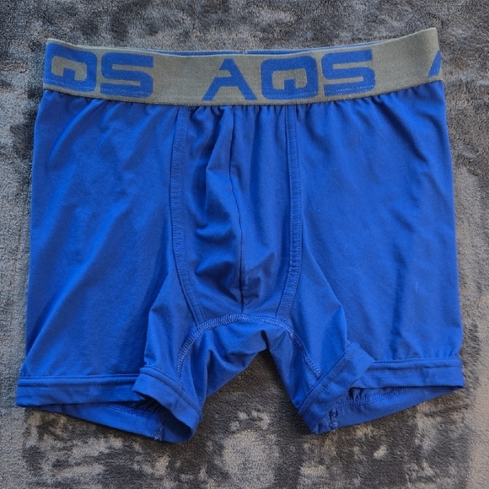 AQS Blue and Gray Boxer Briefs Athletic Fit